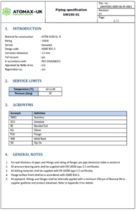 Pipe Specifications